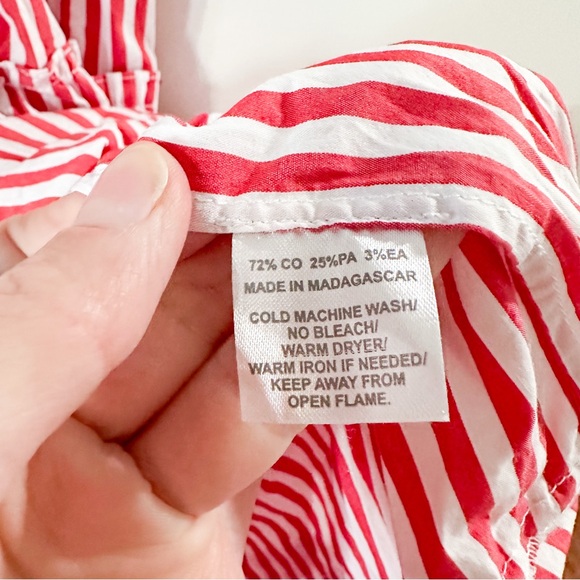 Hill House Home The Ellie Nap Dress Red Stripe Size Medium - Picture 7 of 15